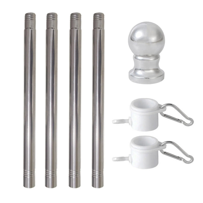 Stainless Steel Flagpole - Extends upto 6ft