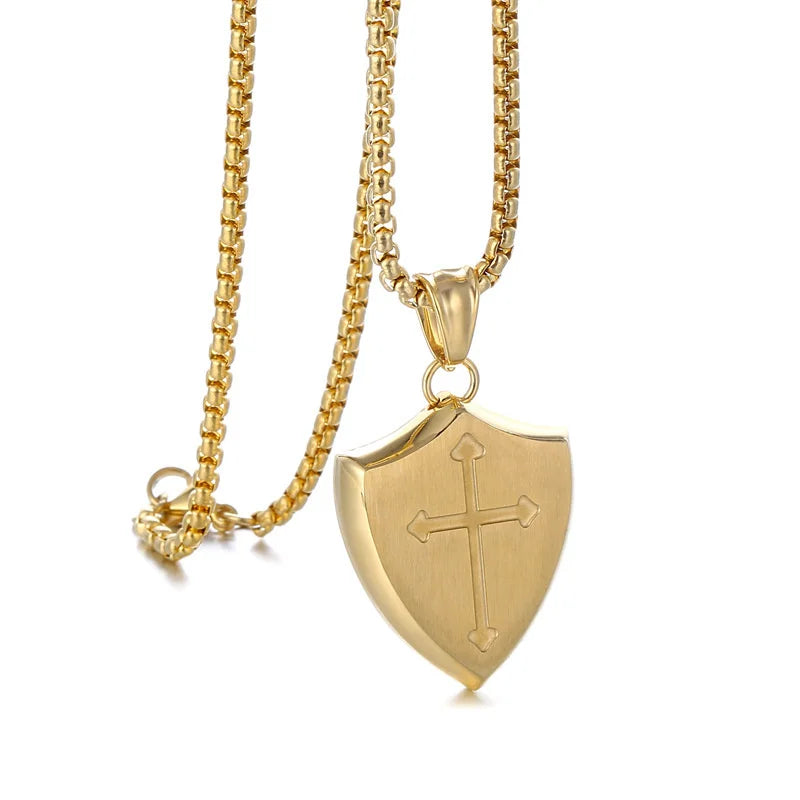 The Templar — Gold Cross Pendant