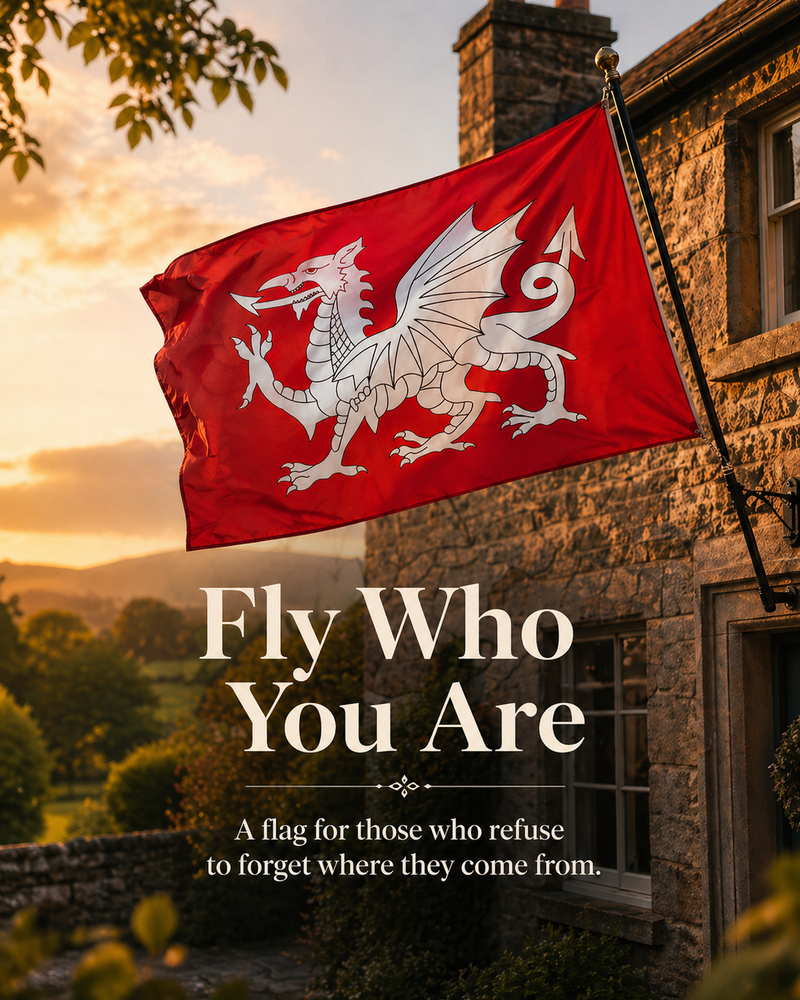 The Founders Bundle — Anglo Dragon Flag, flagpole, wall mount