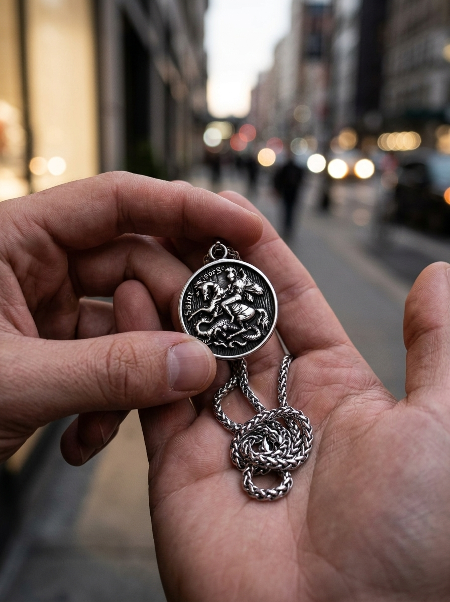 Saint George — Pendant in 316L Steel