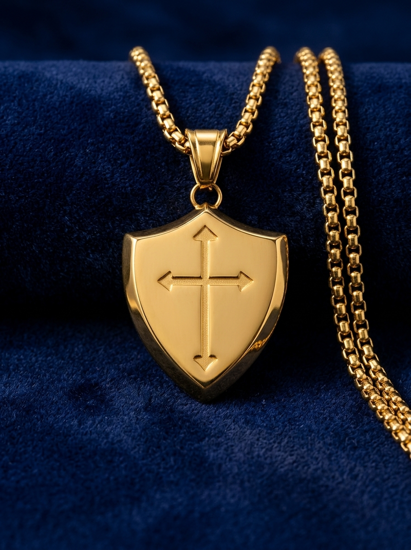 The Templar — Gold Cross Pendant