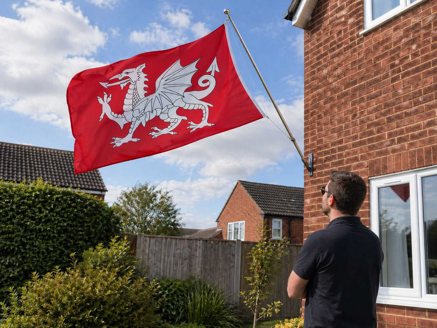 The White Dragon flying — standard of pre-Union England